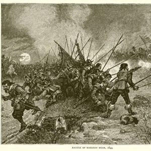 Battle of Marston Moor, 1644 (engraving)