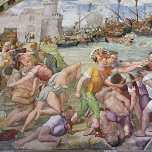 The battle of Ostia, 1516-17 (fresco)