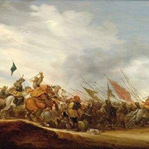 A Battle Scene, 1653 (oil on canvas)