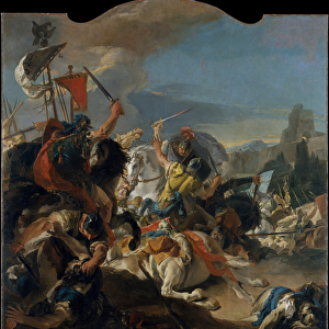 The Battle of Vercellae, 1725-29 (oil on canvas)