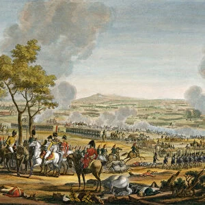 The Battle of Wagram, 7 July 1809, engraved by Louis Francois Mariage (aquatint)