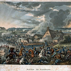 Battle of Waterloo, 18 June 1815, aquatint by J. C. Stadler, published by Thomas Tegg