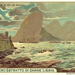 Bay of Rio de Janeiro, Brazil (chromolitho)