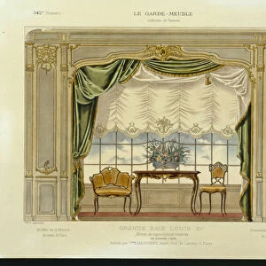 Bay Window Louis XV Style, from Le Garde-Meuble, Pub. Paris, c. 1890 (colour litho)