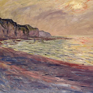 The Beach at Pourville, Setting Sun, 1882 (oil on canvas)