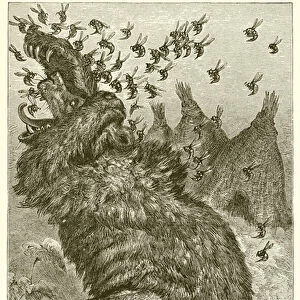 The Bear and the Beehives (engraving)