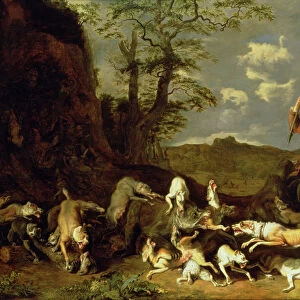 A Bear Hunt, 1655 (oil on panel)