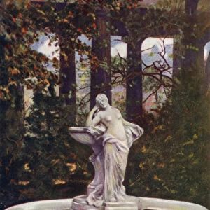 A Beautiful Fountain in Berlin (colour litho)