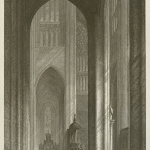 Beauvais Cathedral, The Aisle of Transept looking North (engraving)