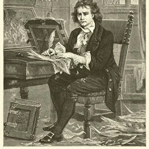 Beethoven in his Study (engraving)