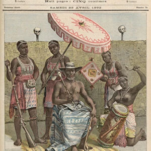 Behanzin (1844-1906) King of Dahomey, from Le Petit Journal, 23rd April 1892