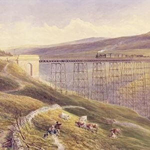 Belah Viaduct, 1869 (w / c and gouache with pen & ink on paper)