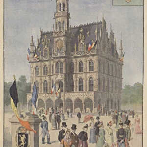 The Belgian Pavilion at the Exposition Universelle of 1900 in Paris (colour litho)