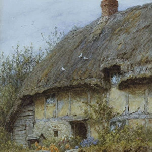 A Berkshire Cottage (w / c with scratching out on paper)