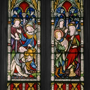 Biblical Scenes of David & Saul detail, 1852 (stained glass)