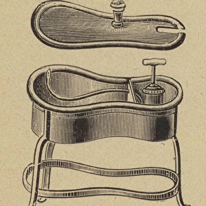 Bidet fitted with an enema pump (engraving)