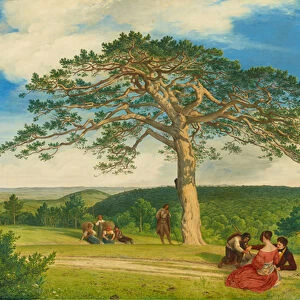 Big pine in Bruhl valley near Moding, 1838 (oil on canvas)