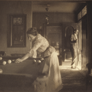 The Billiard Game, c. 1907 (platinum print)