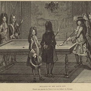 Billiard table of King Louis XIV of France (engraving)