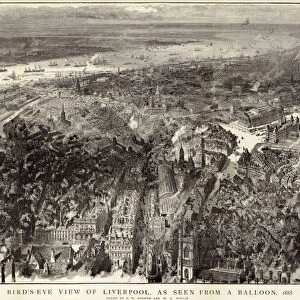 Bird s-eye view of Liverpool (engraving)