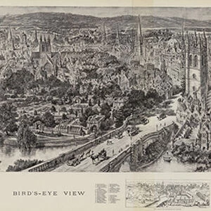 Bird s-Eye View of Oxford, 1894 (engraving)