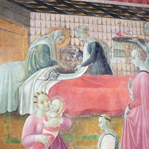 Birth of the Virgin, from the Chapel of the Assumption, 1440 (fresco) (detail