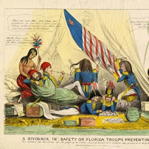 A bivouack in safety, or, Florida troops preventing a surprise, published by H R Robinson