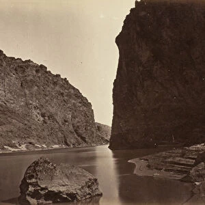 Black Canon, Colorado River, Looking Below, Near Camp 7, 1871 (albumen print)