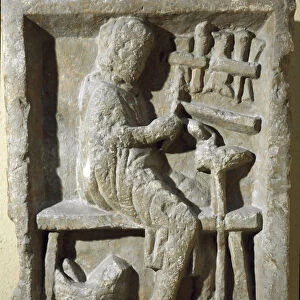 Blacksmith at work. 1st century (stone relief)