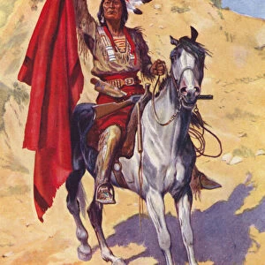 The Blanket Indian (colour litho)