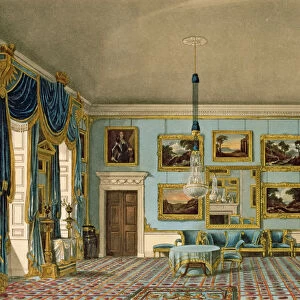 The Blue Velvet Room at Buckingham House, engraved by Daniel Havell (1785-1826)