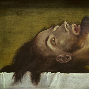 The Body of the Dead Christ, detail of the head, 1521 (tempera on limewood)