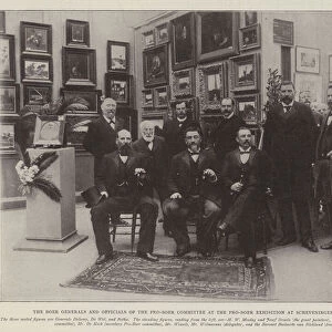 The Boer Generals and Officials of the Pro-Boer Committee at the Pro-Boer Exhibition at Scheveningen, 20 August (b / w photo)