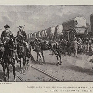 A Boer Transport Train (litho)