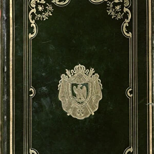 Book binding with the coat of arms of Napoleon Bonaparte (1769-1821