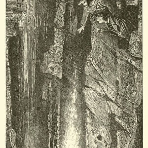 Bottomless Abyss in the Mammoth Cave (engraving)