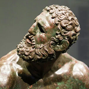 Boxer at rest, detail, 1st century BC (bronze)