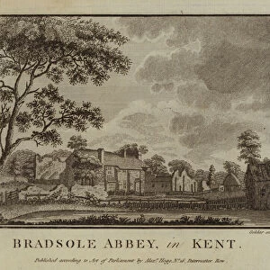 Bradsole Abbey, in Kent (engraving)