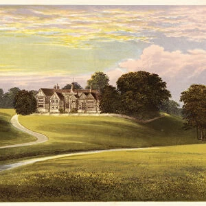 Bramhall Hall, Lancashire, England. 1880 (engraving)