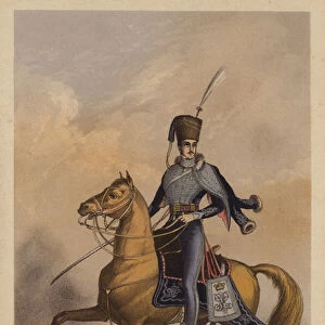 British cavalry uniform, 1821 (colour litho)