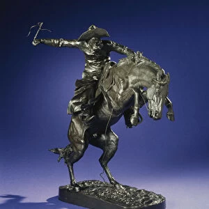 The Bronco Buster, (bronze with greenish brown patina)