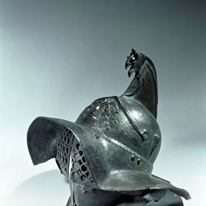 Bronze helmet of Thracian gladiator, Roman, 1st century AD (bronze)