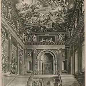 Buckingham Palace, Stair case (engraving)