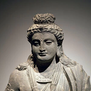 Buddha. Sculpture, art of Gandhara (Pakistan), 1st century of the Kushan Empire (Kushan