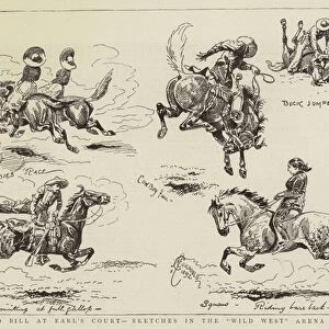 Buffalo Bill at Earls Court, Sketches in the "Wild West"Arena (engraving)