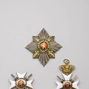 Bulgaria - Order for Bravery: plate of large cross with sword