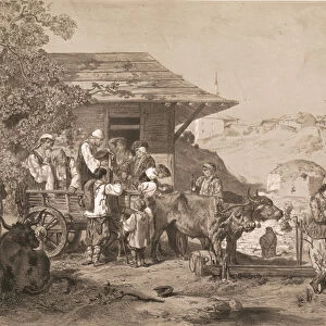 Bulgarians near Varna, printed by Lemercier, Paris (litho)