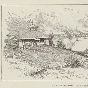 The Burmese Position at Min-Gyan, taken without Opposition on 25 November (engraving)