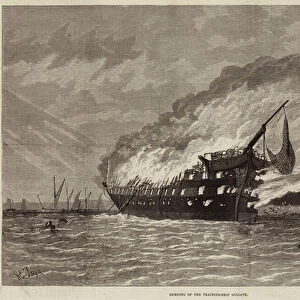 Burning of the Training-Ship Goliath (engraving)