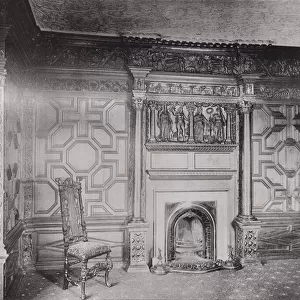 Burton Agnes Hall, The State Bedroom (b / w photo)